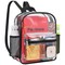 Clear Backpack for Stadium Events, 12x11x4.5 Inch Small Clear Backpack for Concert Festival Sports Outdoor - Black